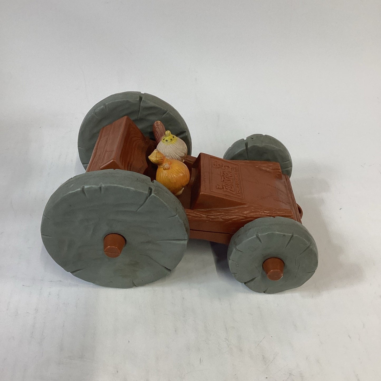 VINTAGE 1976 Flinstones Hanna Barbera Pull Flip Car Toy - Fred/Barney, Bam/Pebs