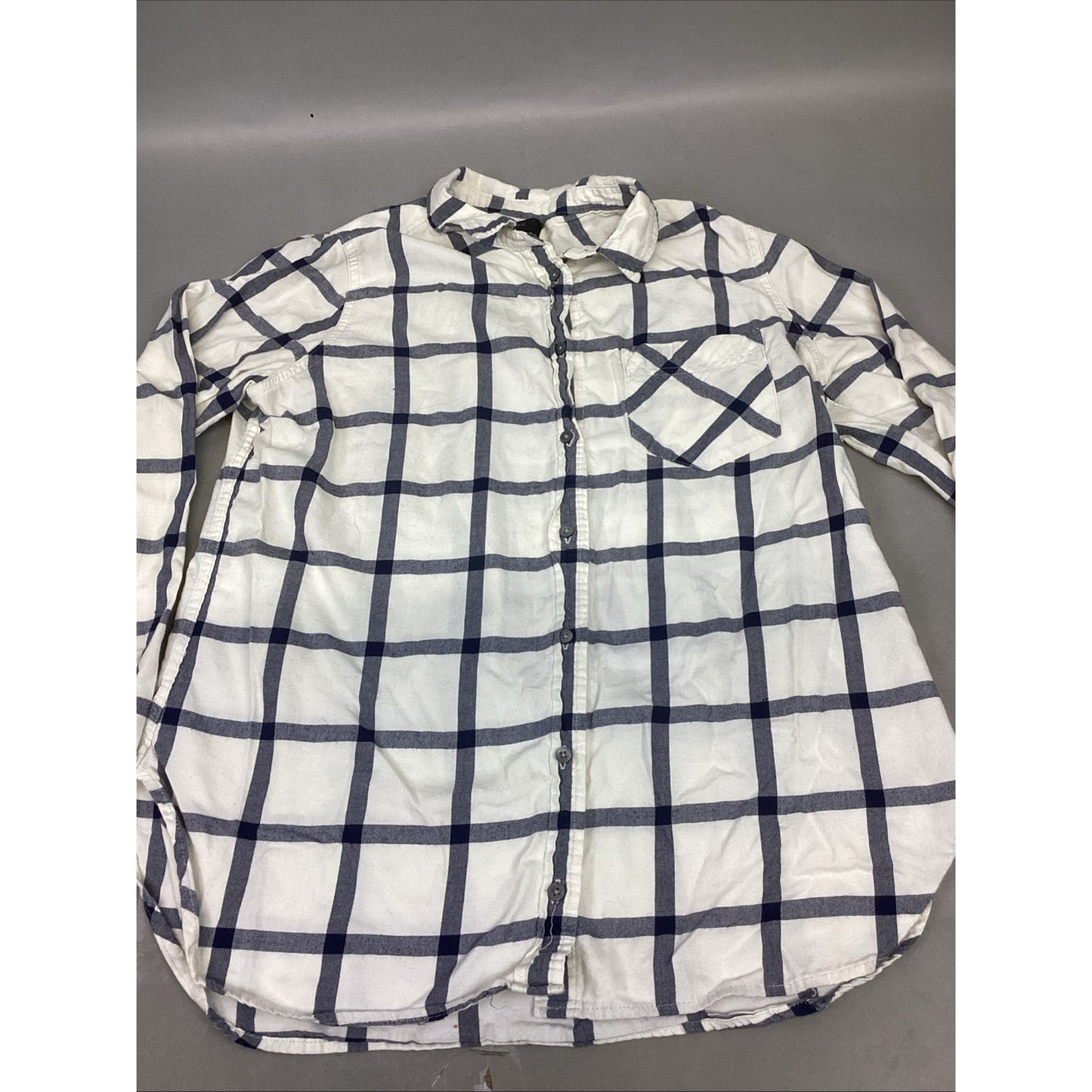 J. Crew Classic Button Down White With Blue Stripes Shirt - Women’s Size 8
