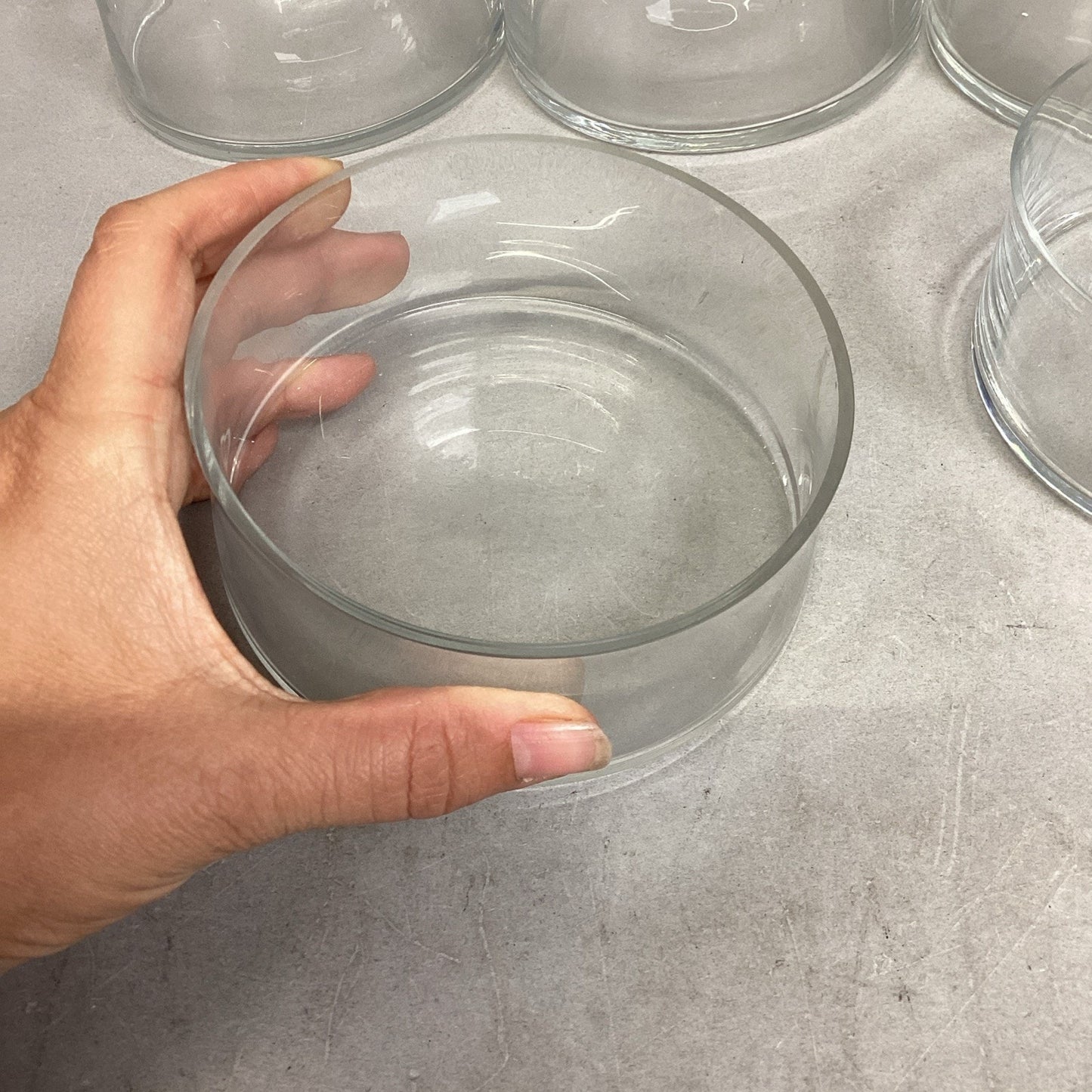 Set Of 6 Glass Bowls For Floating Candles/Flowers Or For Candy/Nuts
