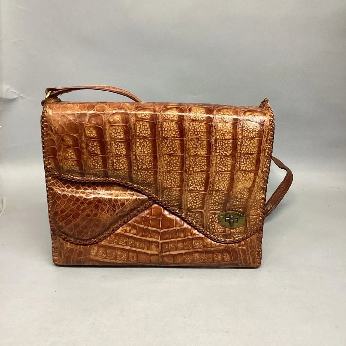 Vintage Genuine Alligator Purse - Damaged Strap