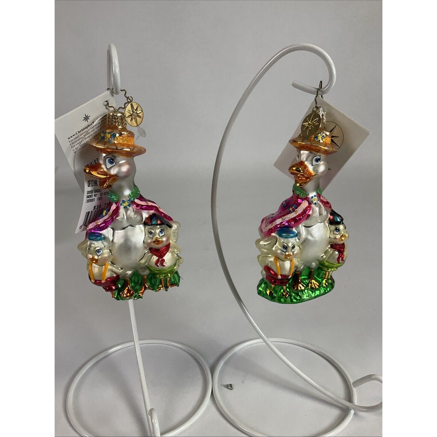 Vintage Christopher Radko Christmas Holiday Ornaments Goose Gaggle / Damaged