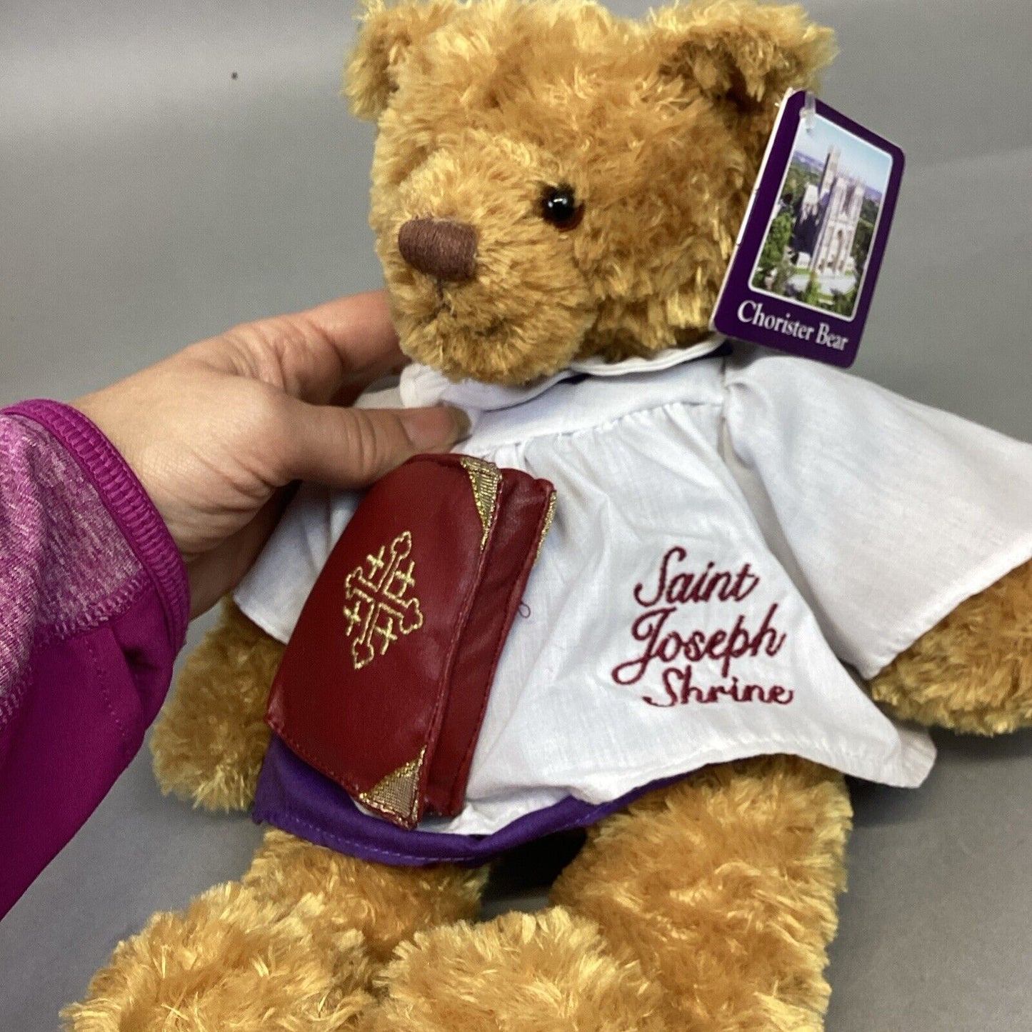 Rare Vintage GUND 14" CHORISTER Golden Teddy Bear W/ Hymnal & Tags - #45881