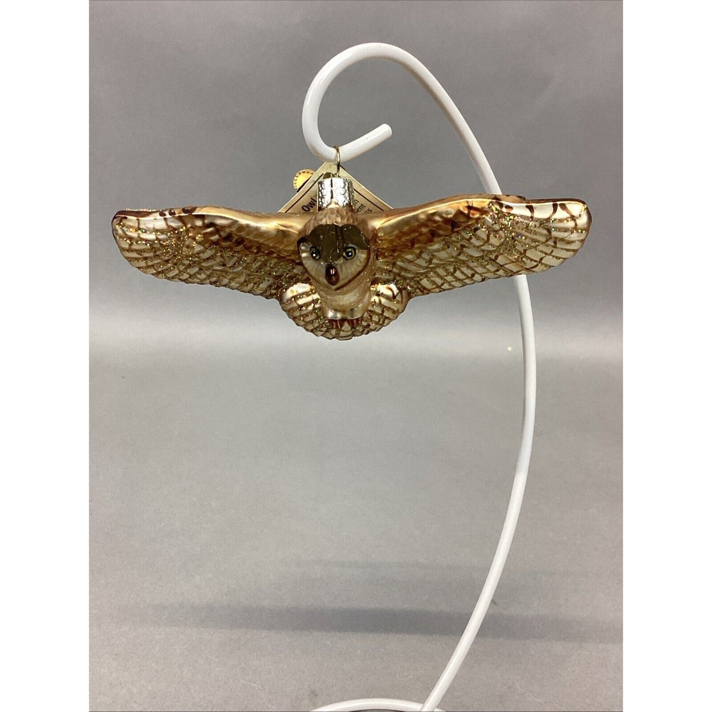 Radko Fantail And Old World Christmas Flying Owl - Damaged - With Tags
