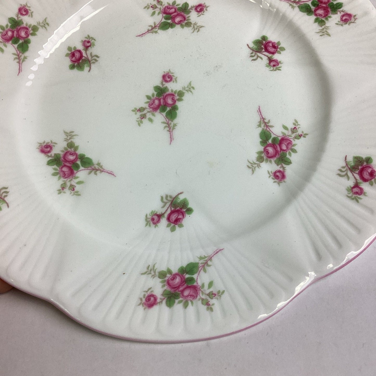 Set Of 2 Shelley Bridal Rose Fine Bone China Salad Plates - #13545 - England
