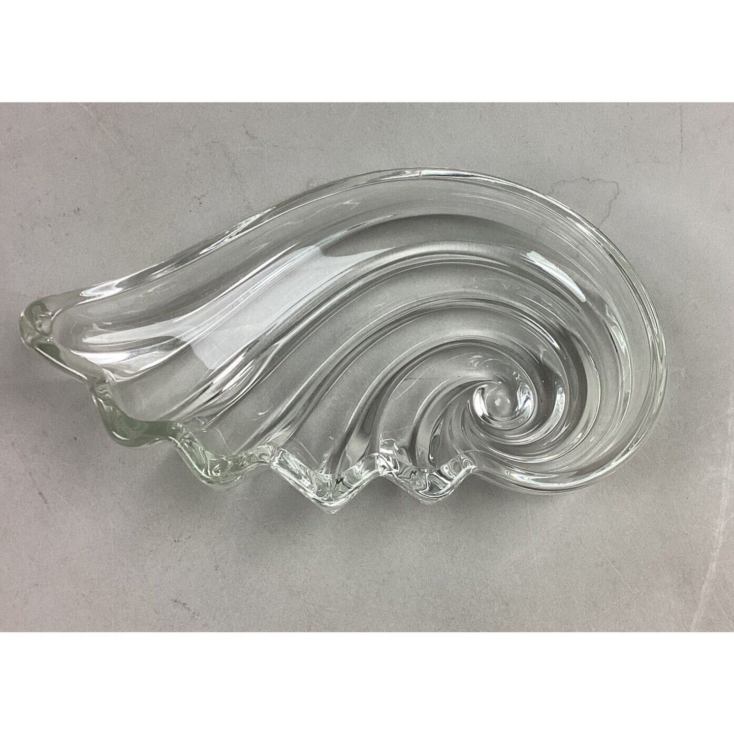 Set Of 2 Mikasa Crystal Shell Candy Dish Trinket Dish - 7.5”