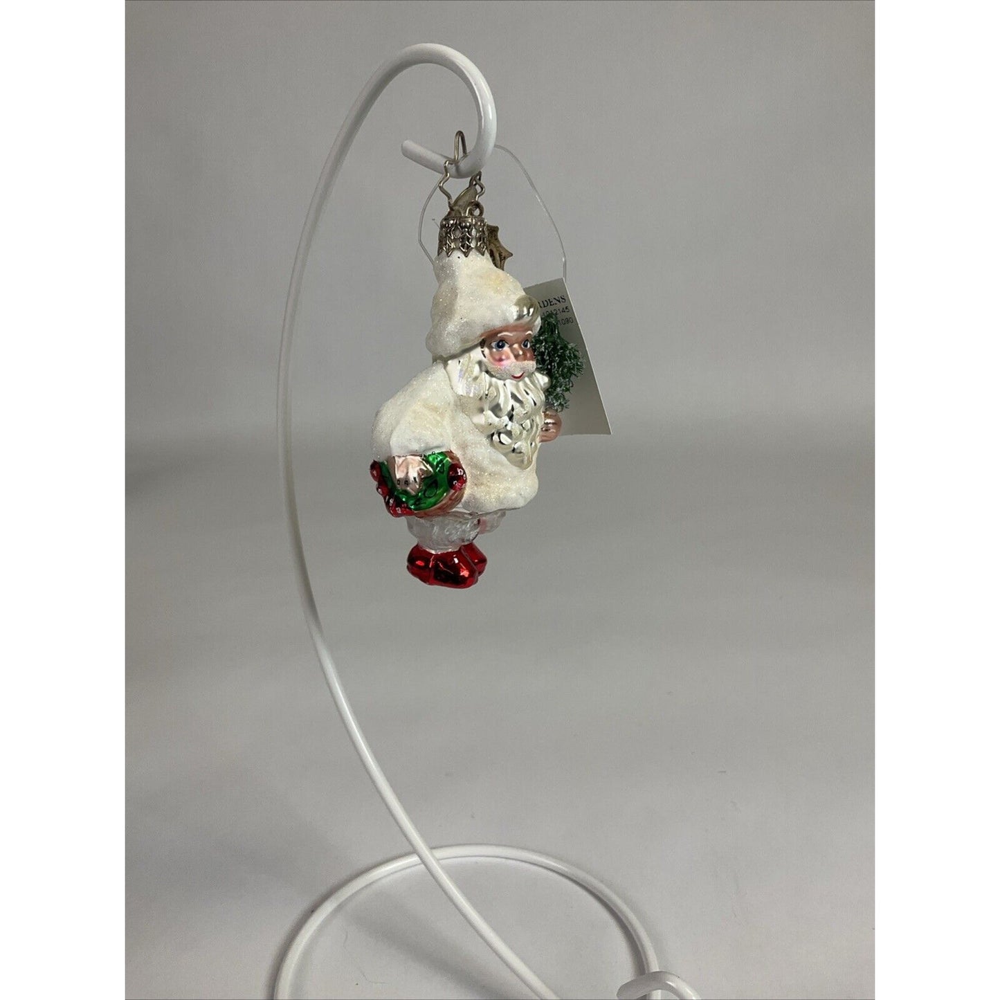 Radko Ornament - "Wooly Winter Claus Gem" - Santa with christmas tree