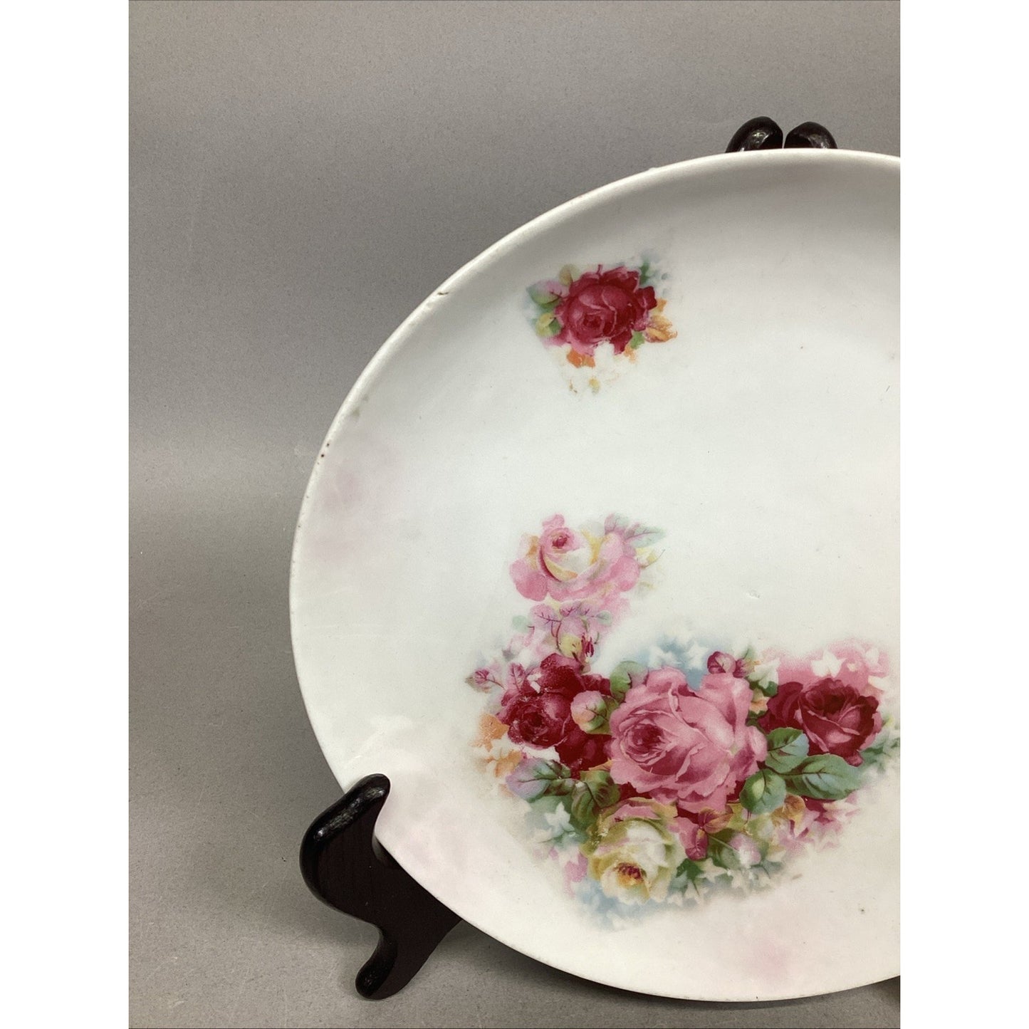 Decorative Pink Red Floral Porcelain Plate - Made In Germany - 7.5”D