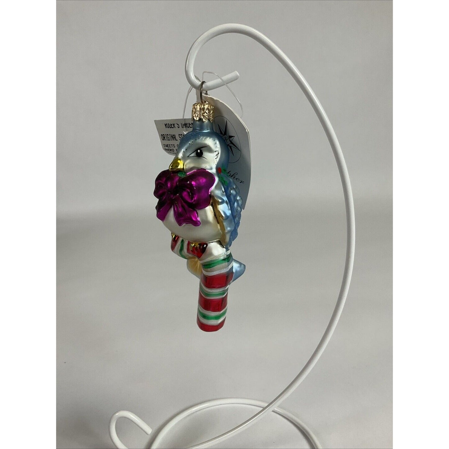 Christopher Radko Tweets On Sweets Glass Christmas Ornament