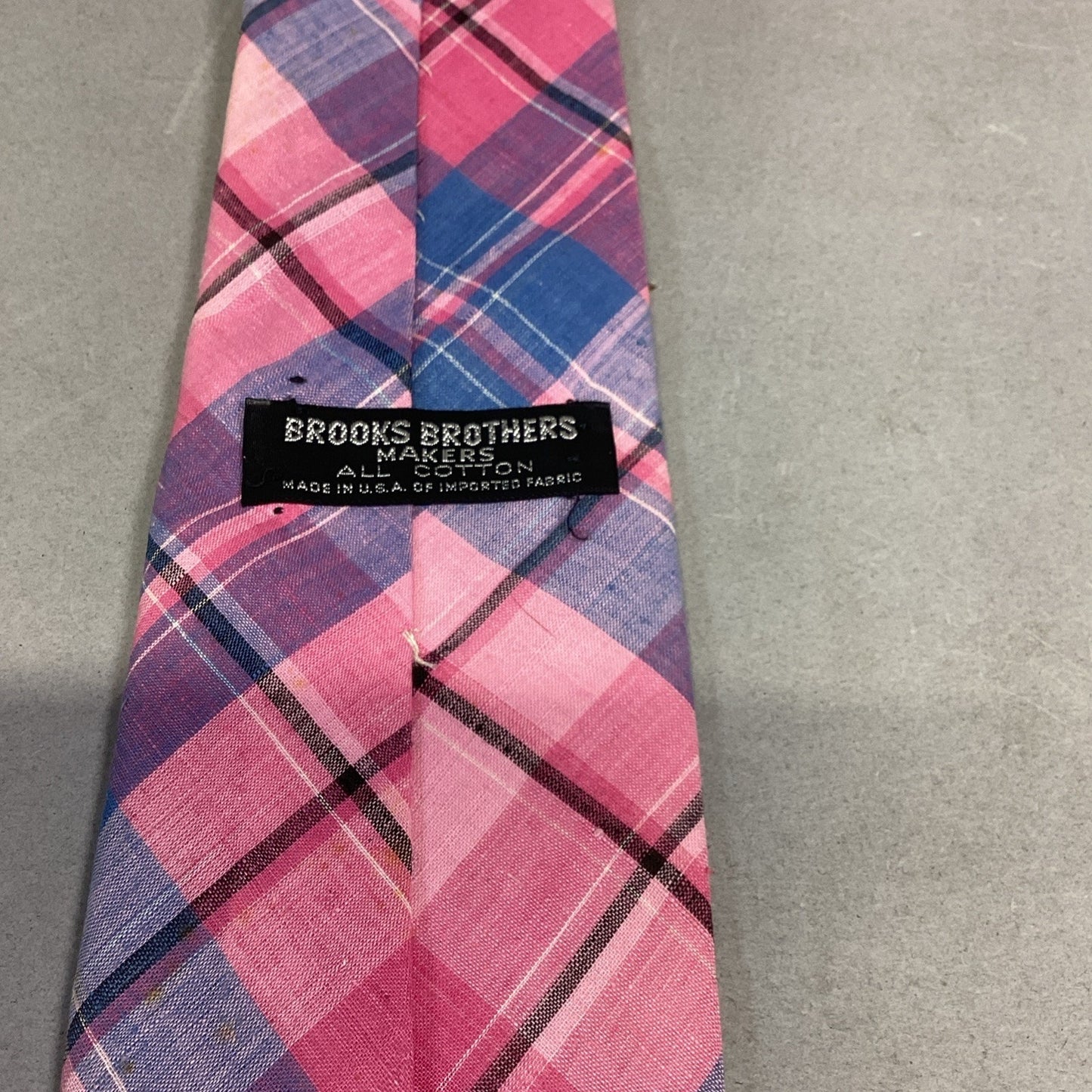Brooks Brothers Striped Blue/Pink Tie, Pink Blue Plaid & Blue/White Striped Ties