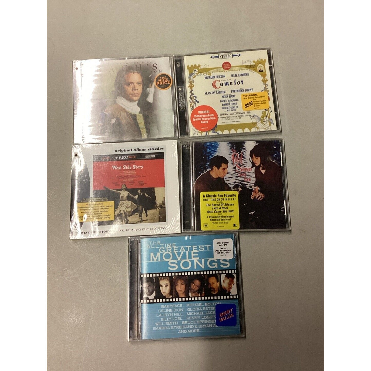 Lot Of 5 CDs - Music From Movies/Films/Broadway - New & Sealed