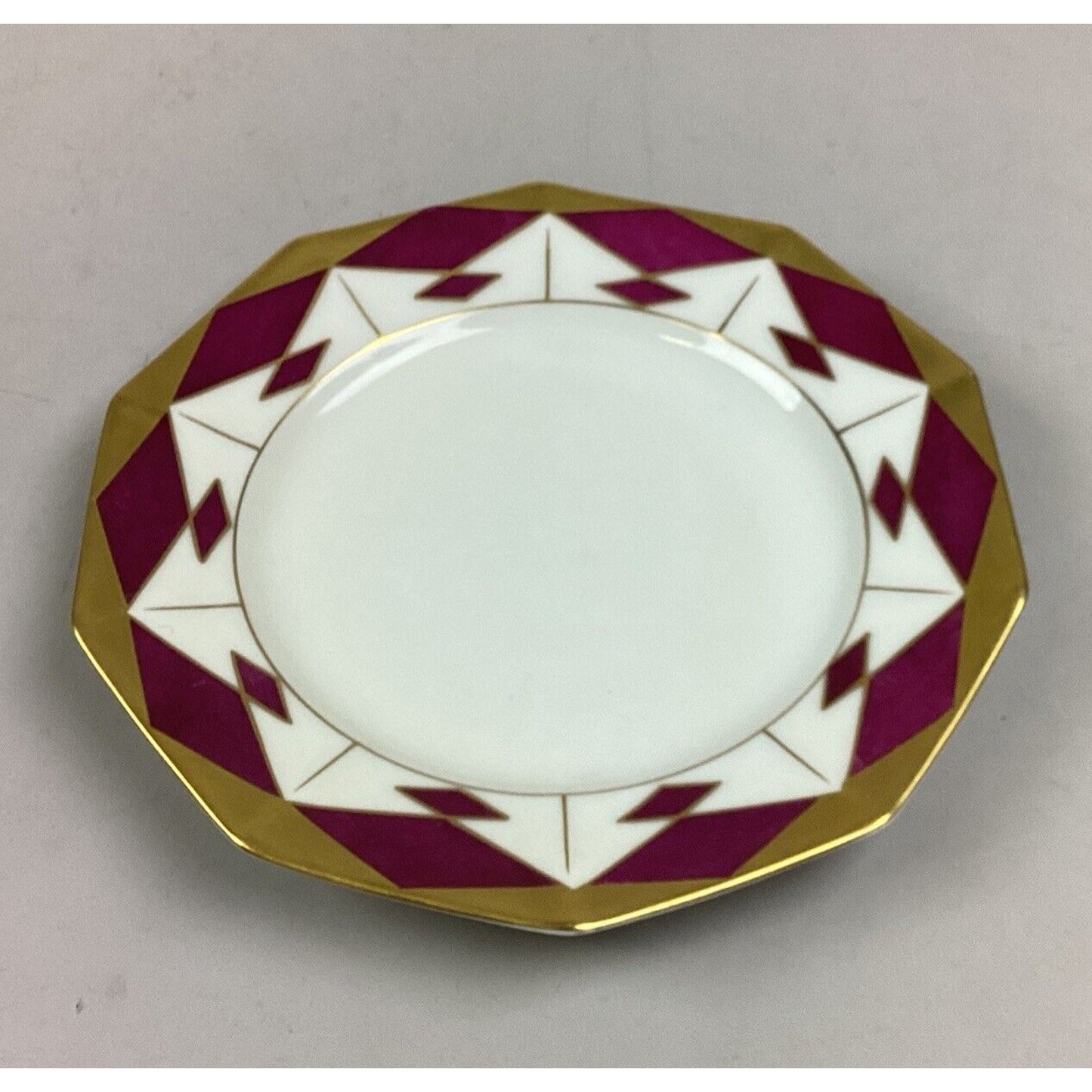 Vintage Bavaria 3 Piece Set - Cup, Saucer & Dessert Plate - Purple/Gold/White