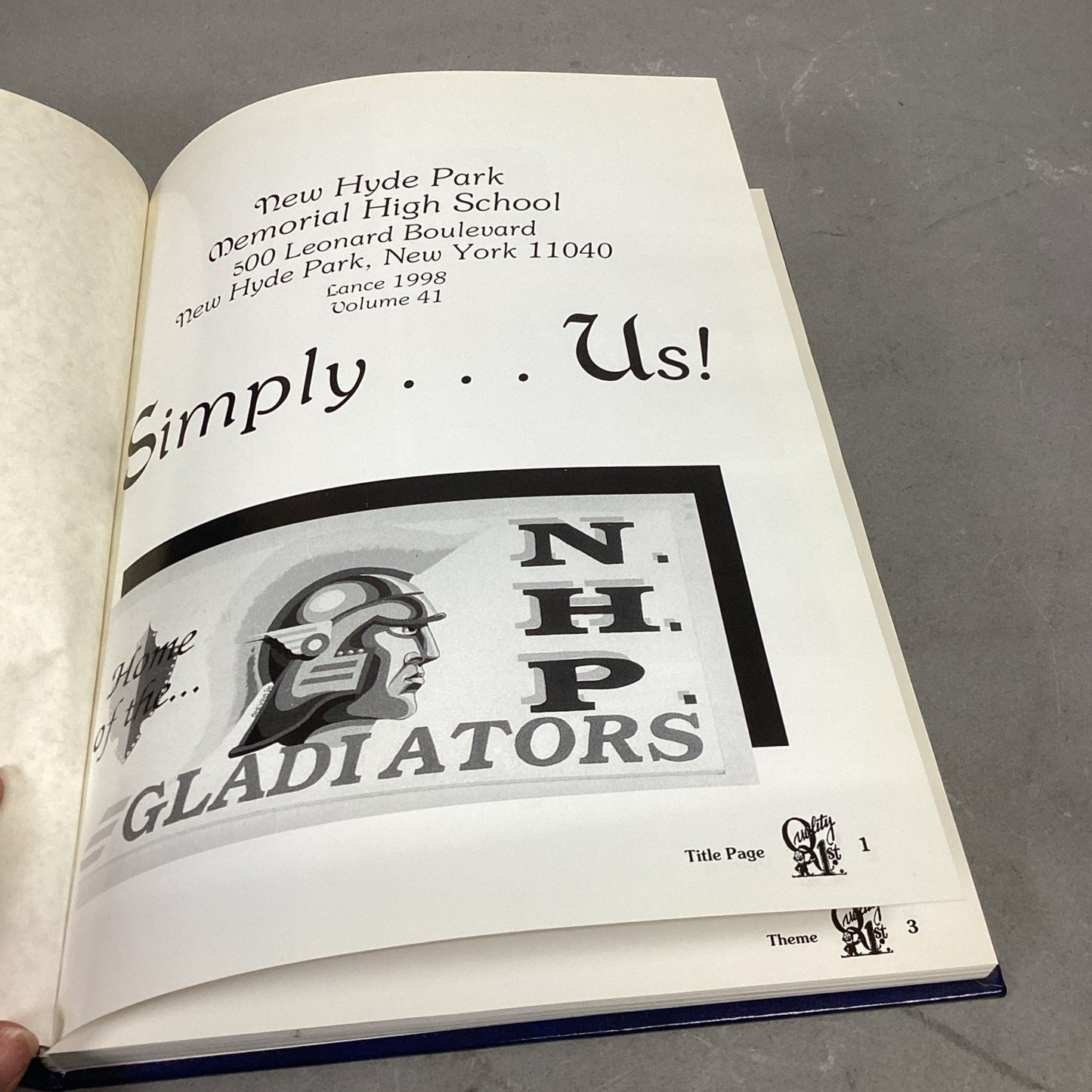 1998 New Hyde Park Memorial Highschool Gladiators Yearbook