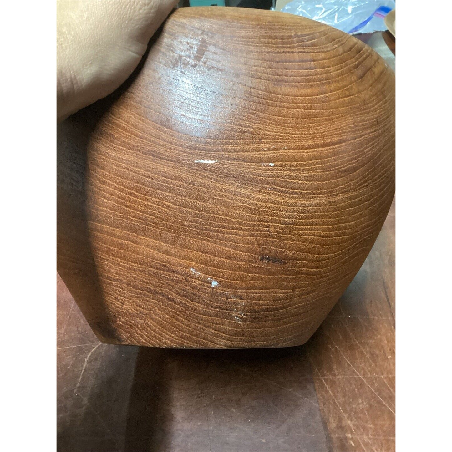 Set Of 2 Vintage Wooden Serving Salad Bowls - Medium & Large