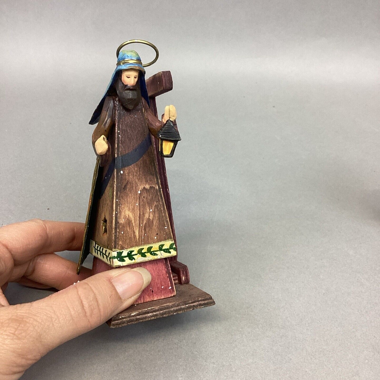 QVC Joy Nativity Scene Wooden 3 Piece Set Christmas Decoration Wood