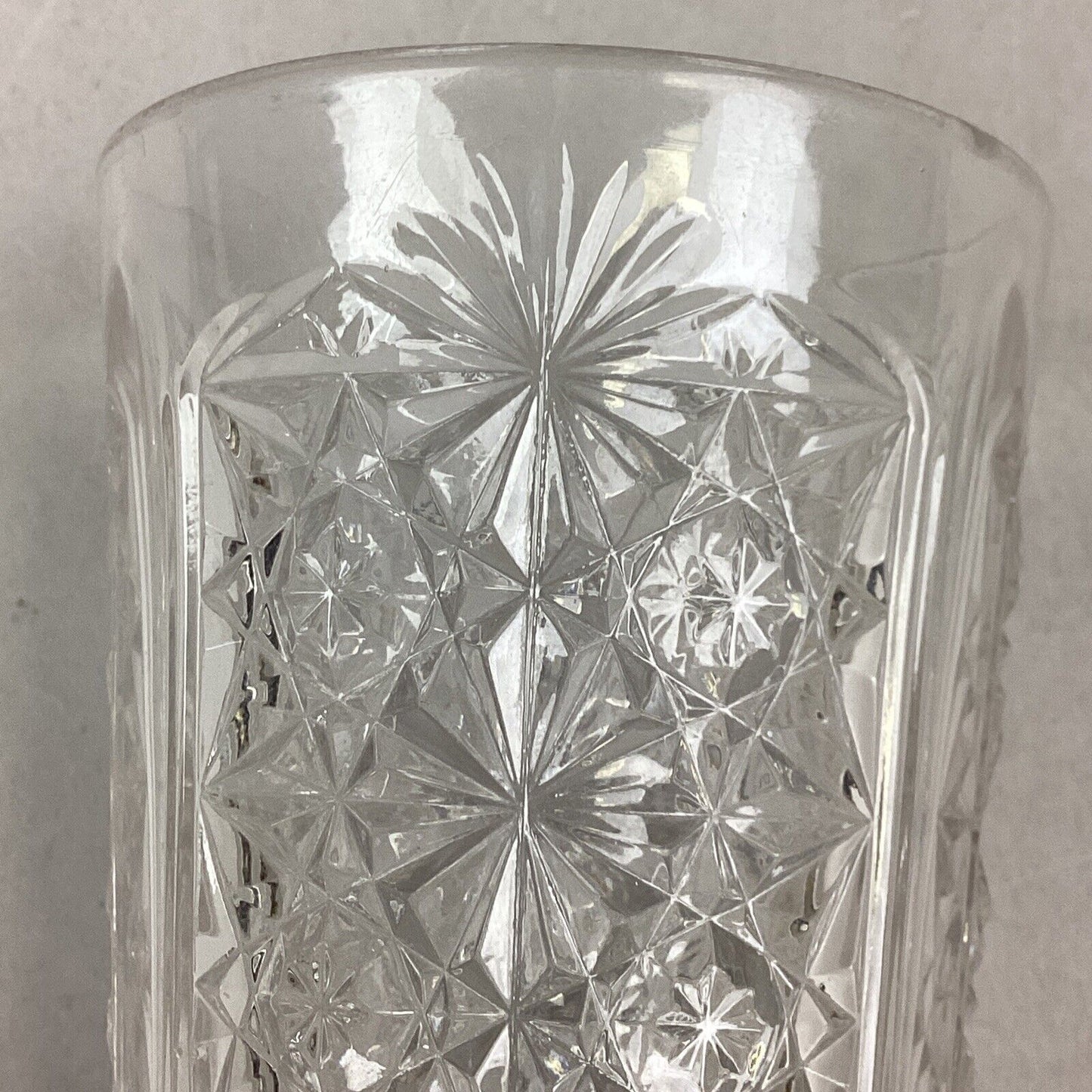 3 Vintage Decorative Glass Tumblers - Etched Glass, Daisy/Buttons & Floral Glass