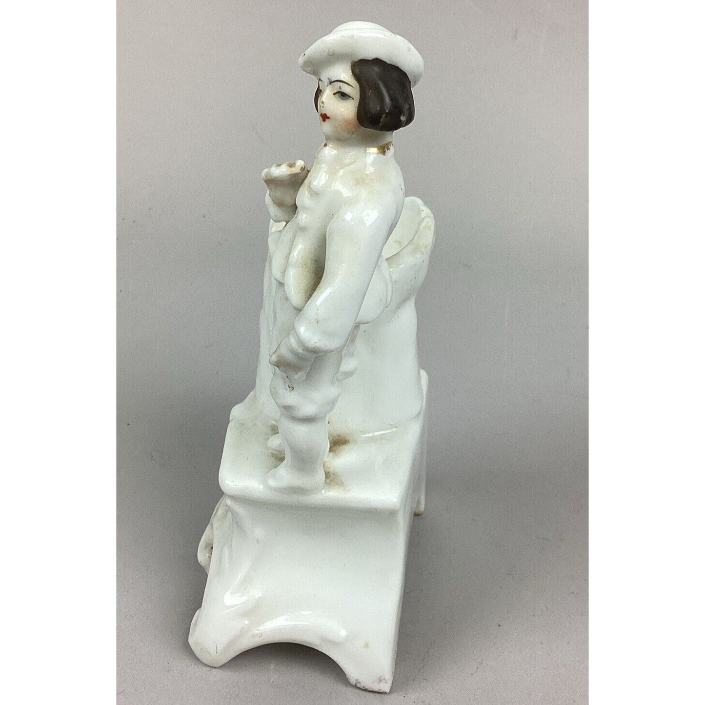 Antique Porcelain Figurine And Bud Vase