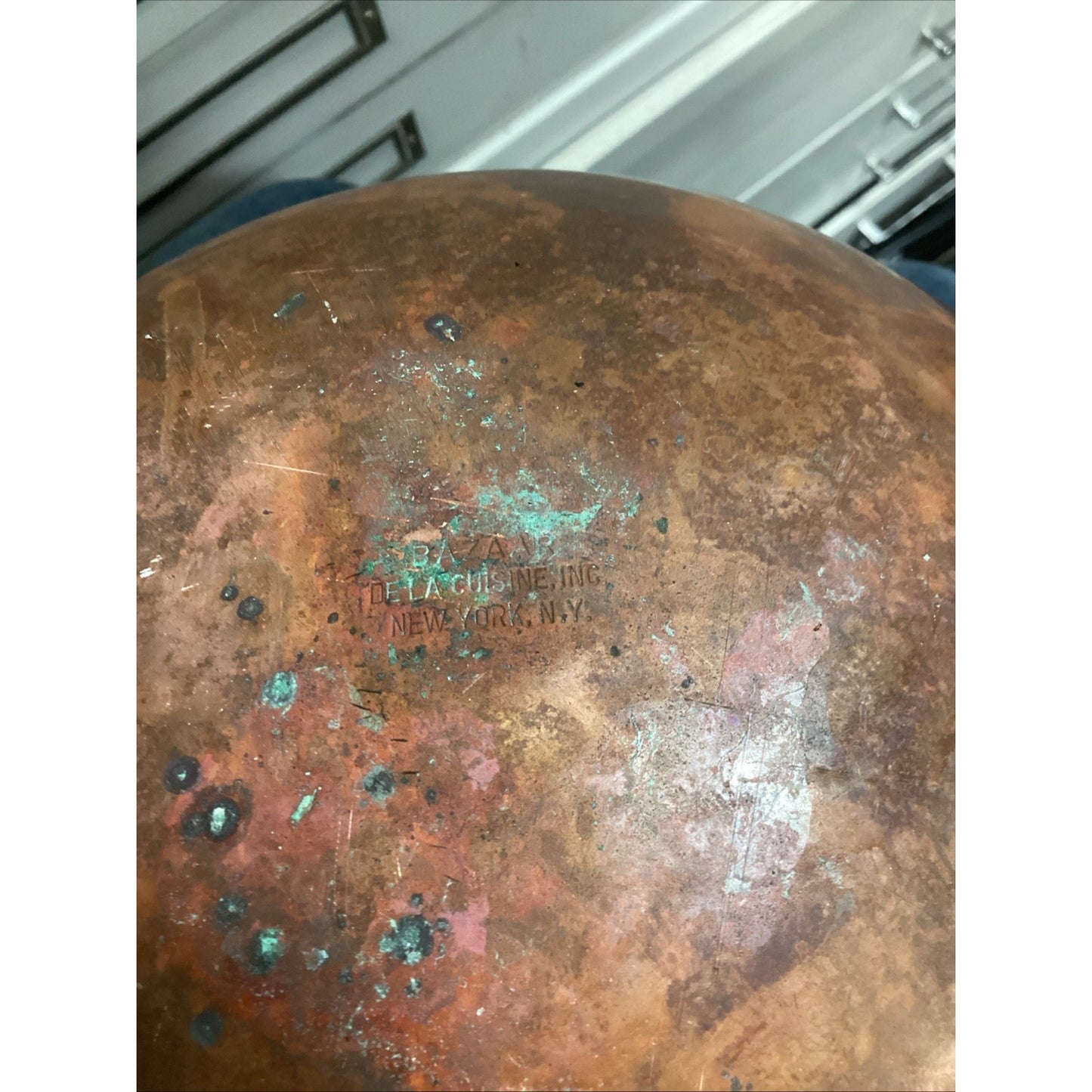 Vintage Copper Mixing Bowl w/ Brass Ring (Rolled Edge) 10.5”x5.5”