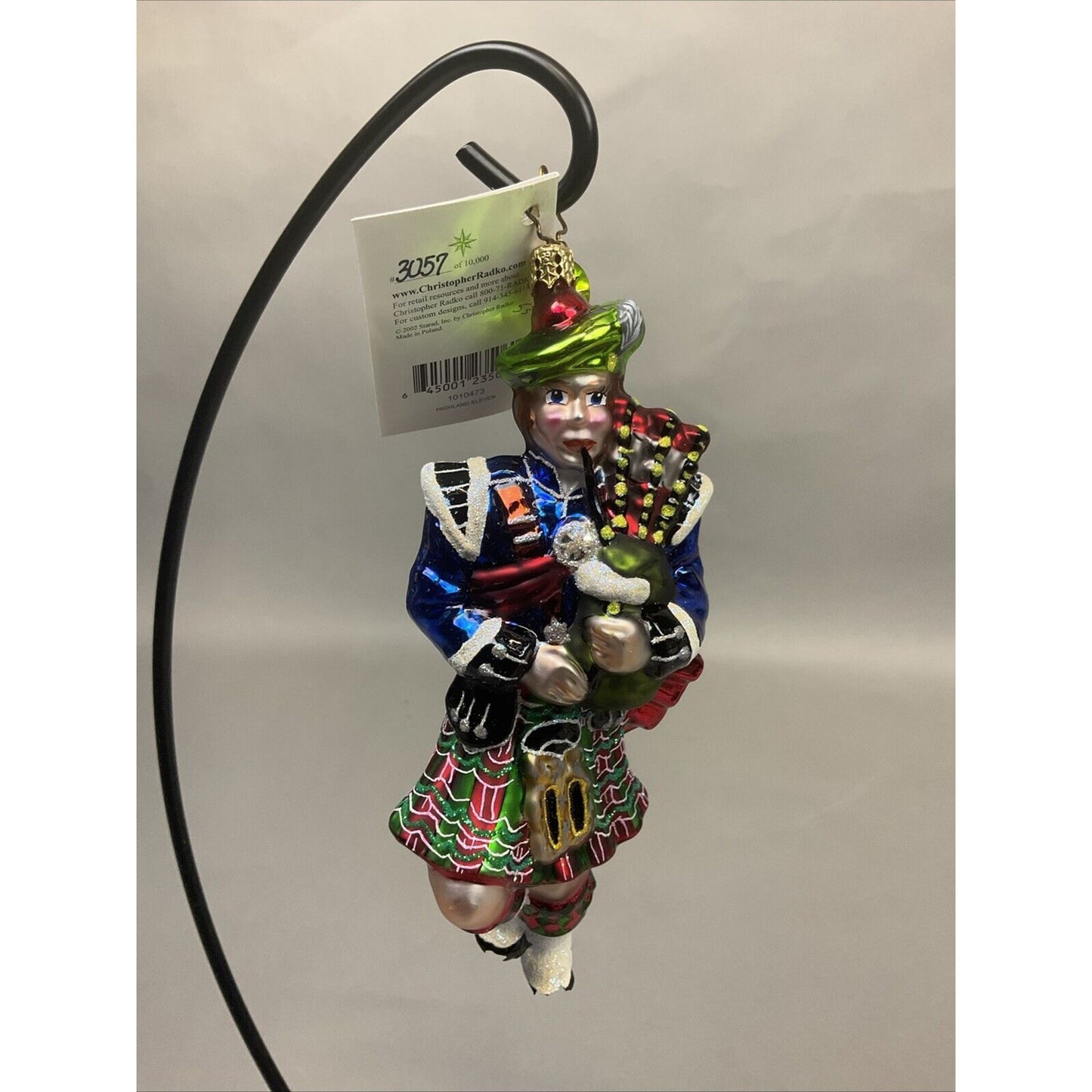 Radko “Highland Eleven” + “Winter Dream Santa” Christmas Ornaments / Damaged