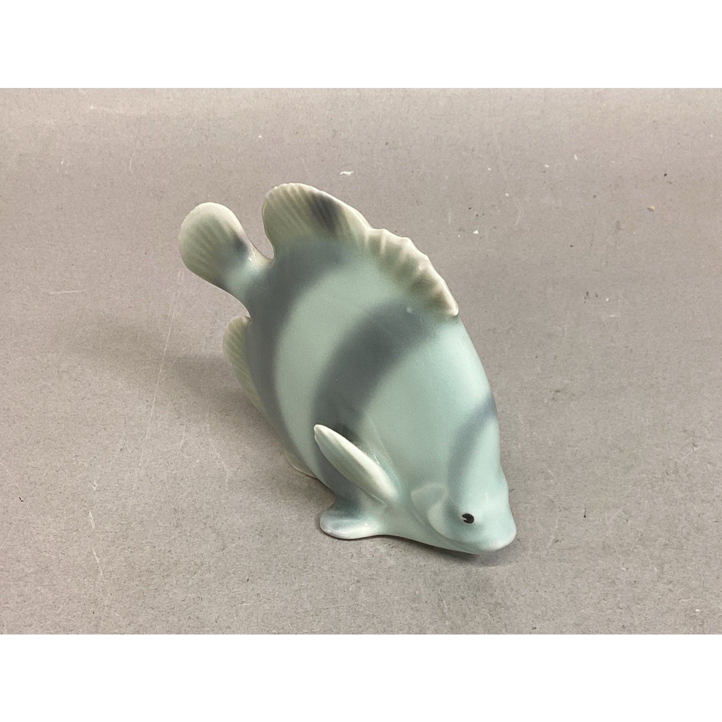 Vintage Porcelain Blue Fish Figurine - 4.25x1.5x3.25”