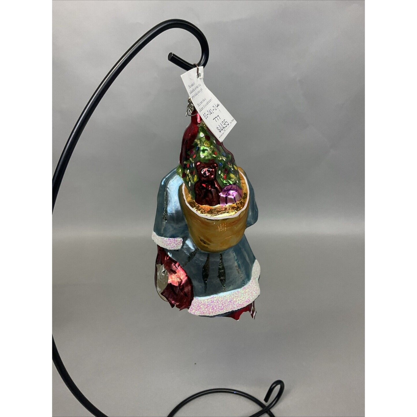 Radko Santa’s Banner Year + Santa In Blue Robe Christmas Ornaments / Damaged