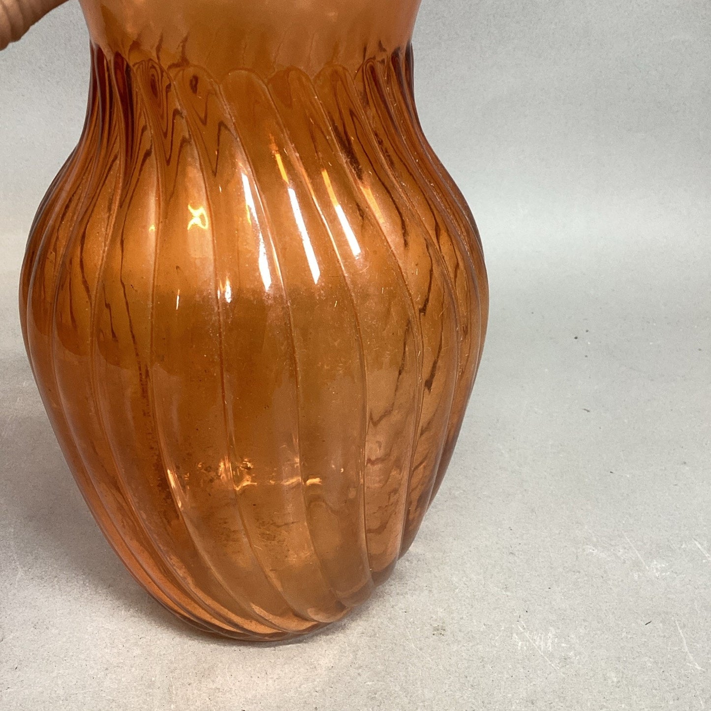 Orange Swirl Glass Vase - #3 - 8x4”