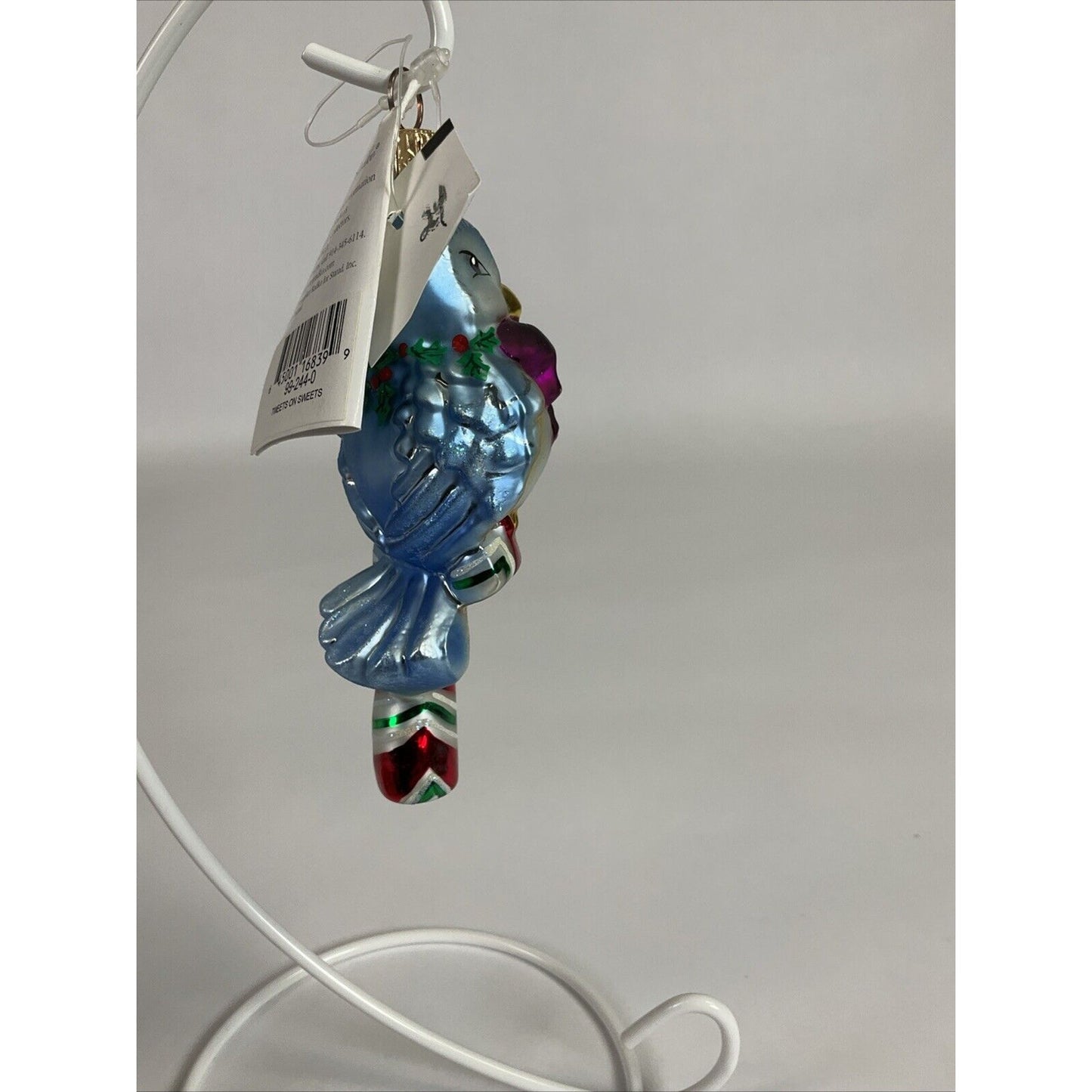 Christopher Radko Tweets On Sweets Glass Christmas Ornament