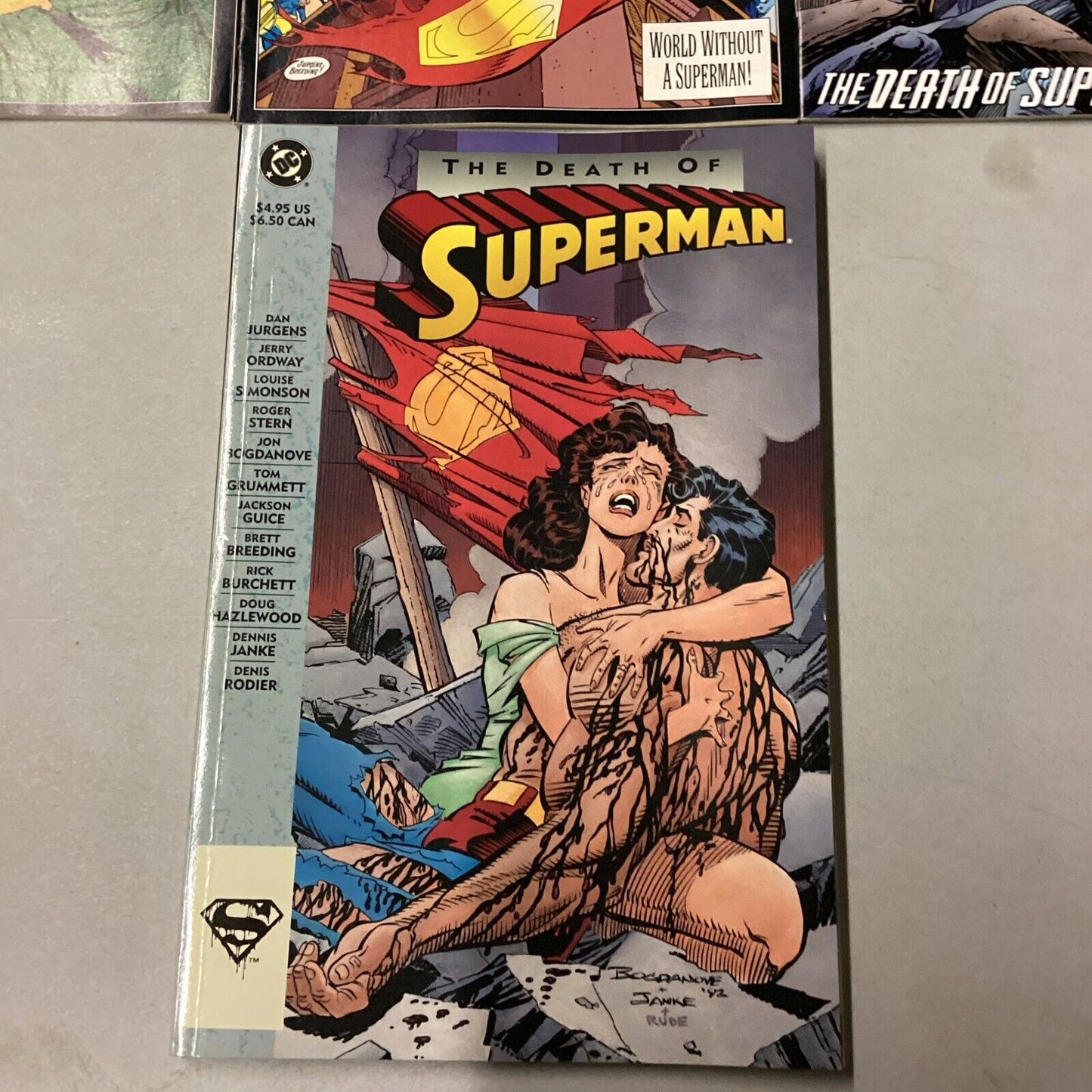 7 DC Comics - Comic Books - Superman #1-4, Justice League, Death Of Superman