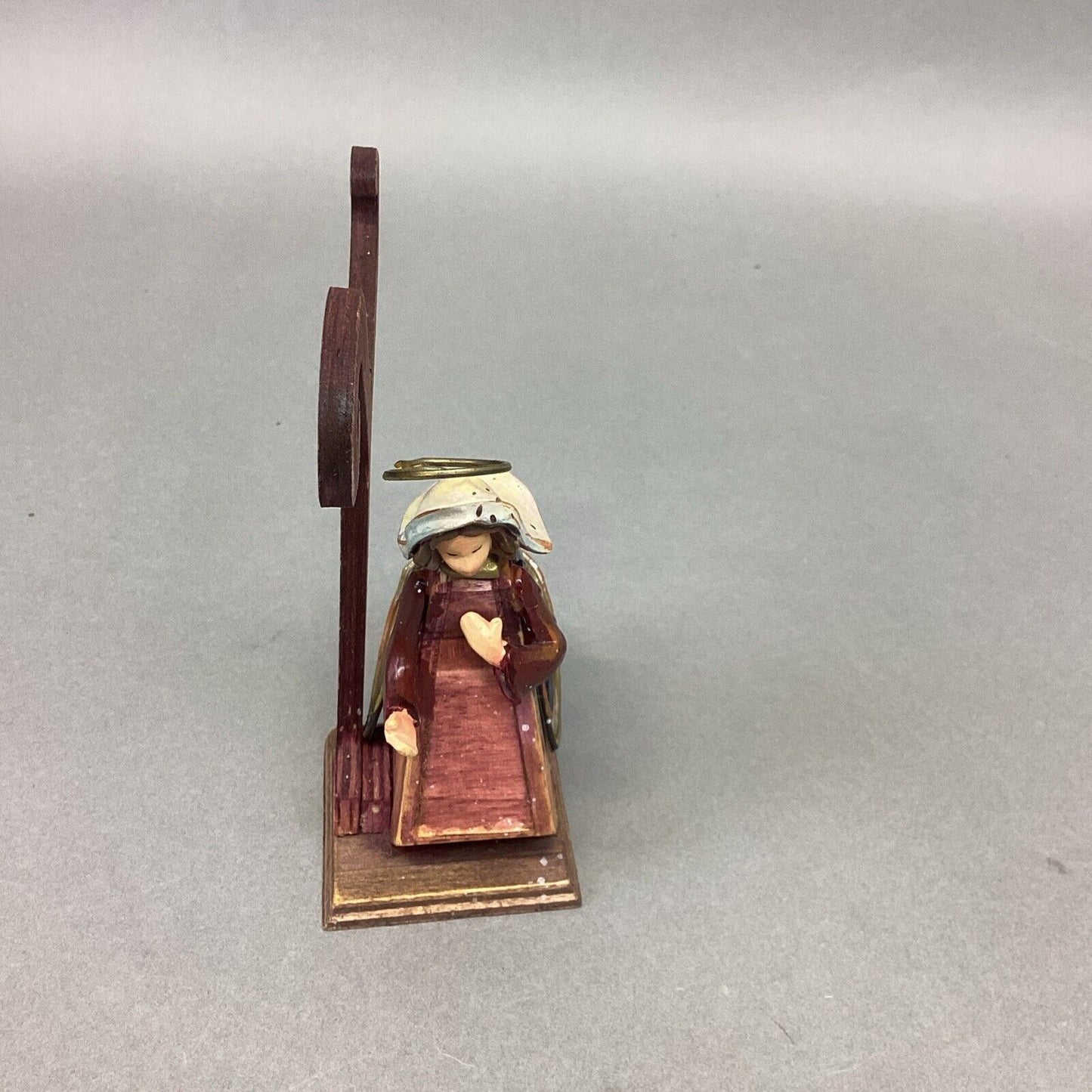 QVC Joy Nativity Scene Wooden 3 Piece Set Christmas Decoration Wood