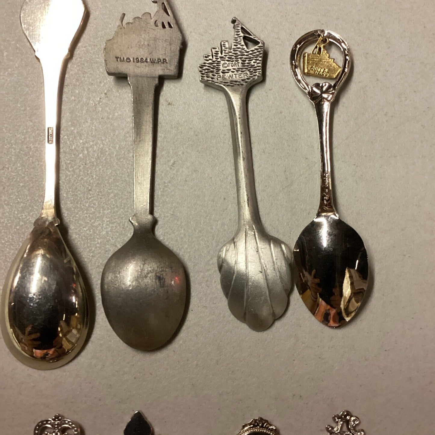 Queen Mary Lot Of 8 Souvenir Ship Spoons