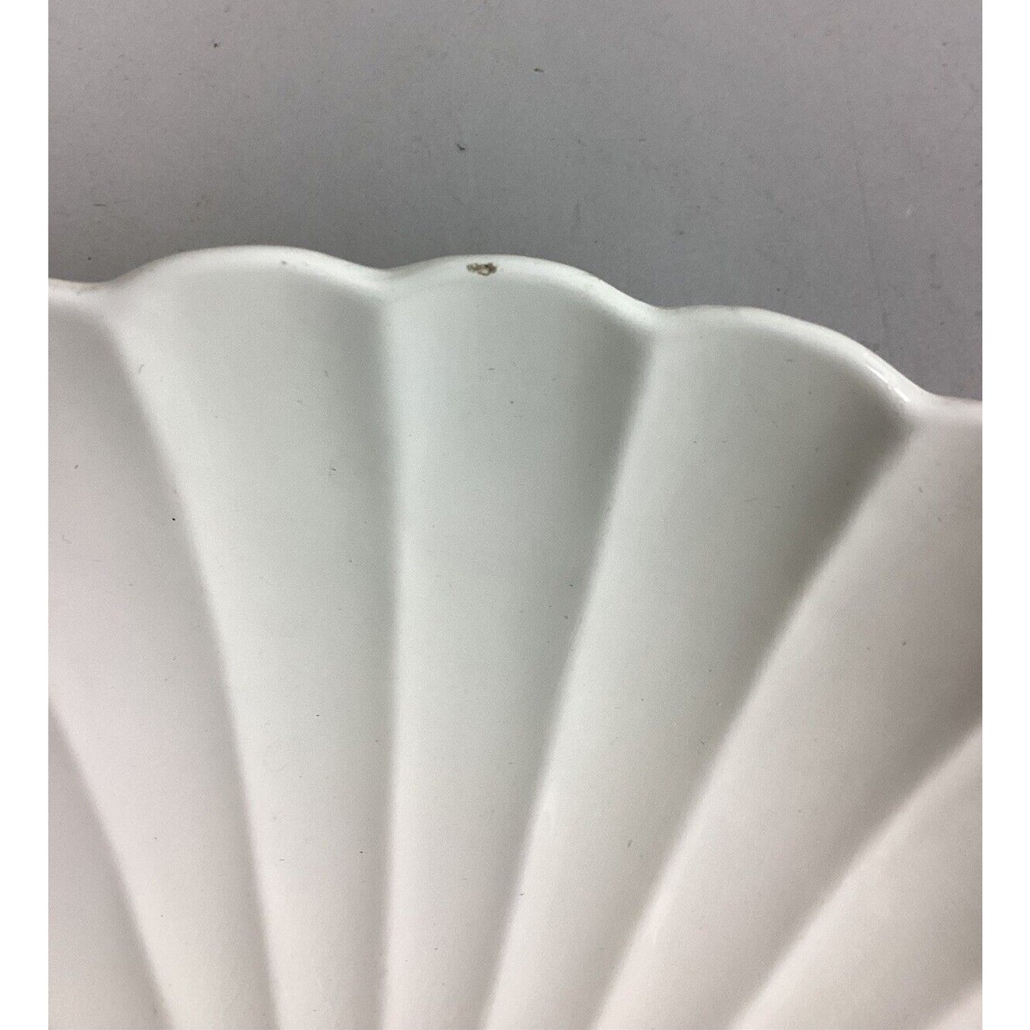 White Round Scalloped Serving Bowl - 2.5”Hx9 3/4”D