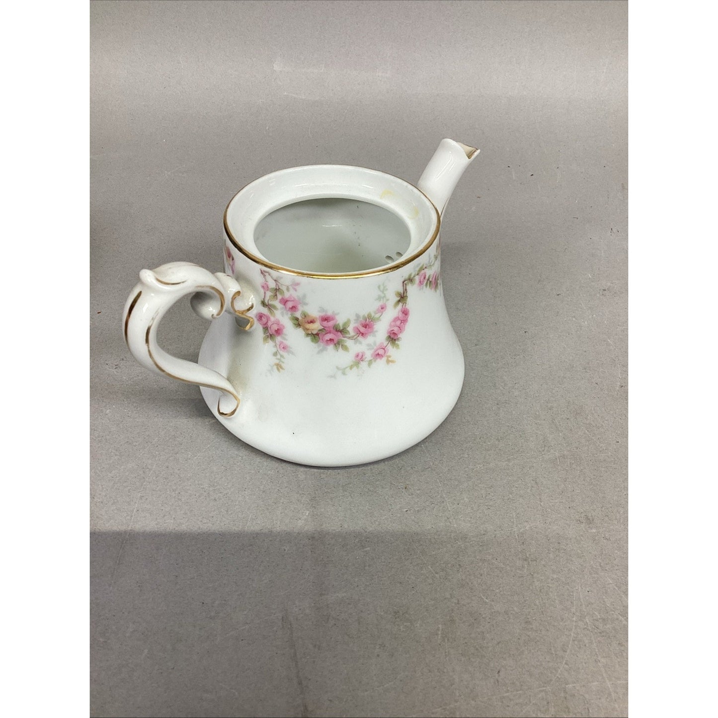 Swarzburg Pink Floral Teapot & Pink Floral Creamer - Unmarked - #701