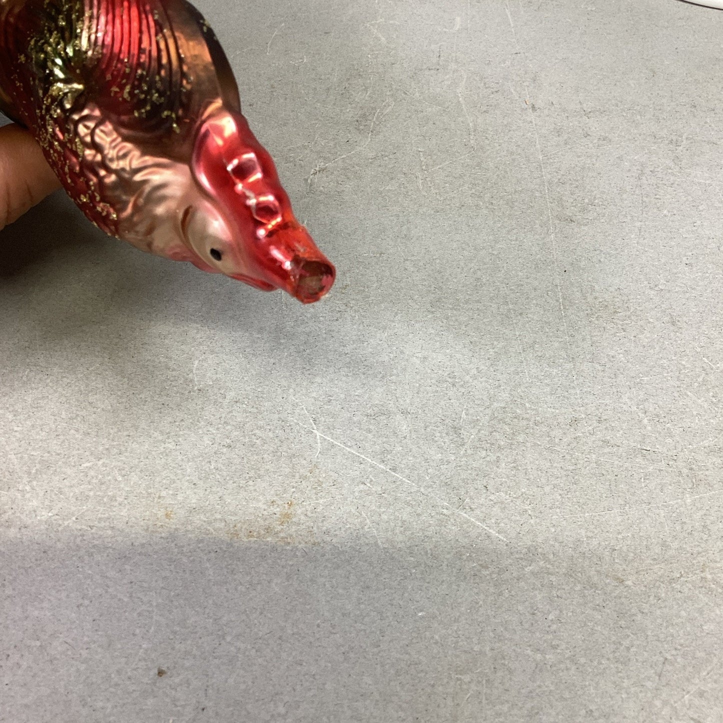 1998 Christopher Radko Rise & Shine Rooster 7" Ornament 98-082-0 No Topper