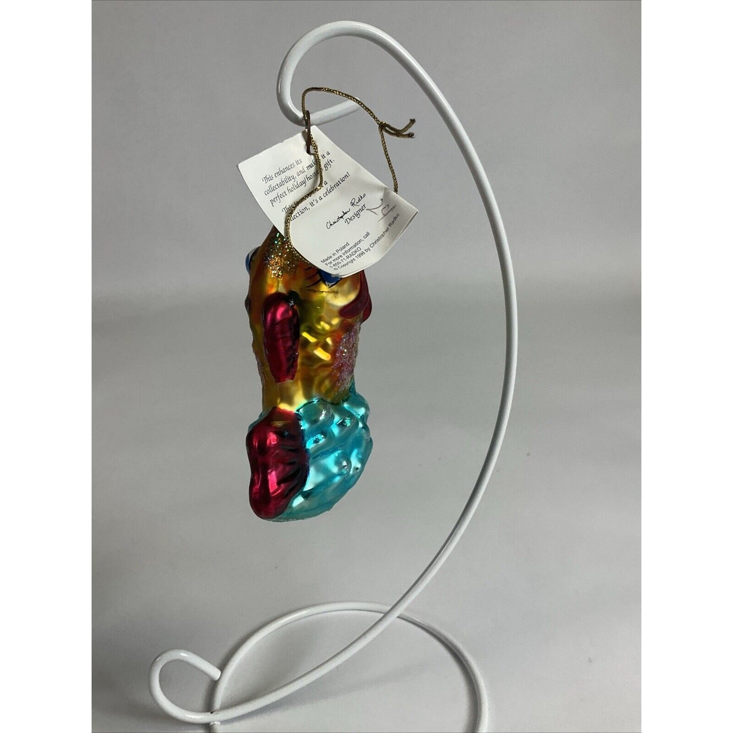 Christopher Radko, "SPLASH" Glass Christmas Ornament 1997