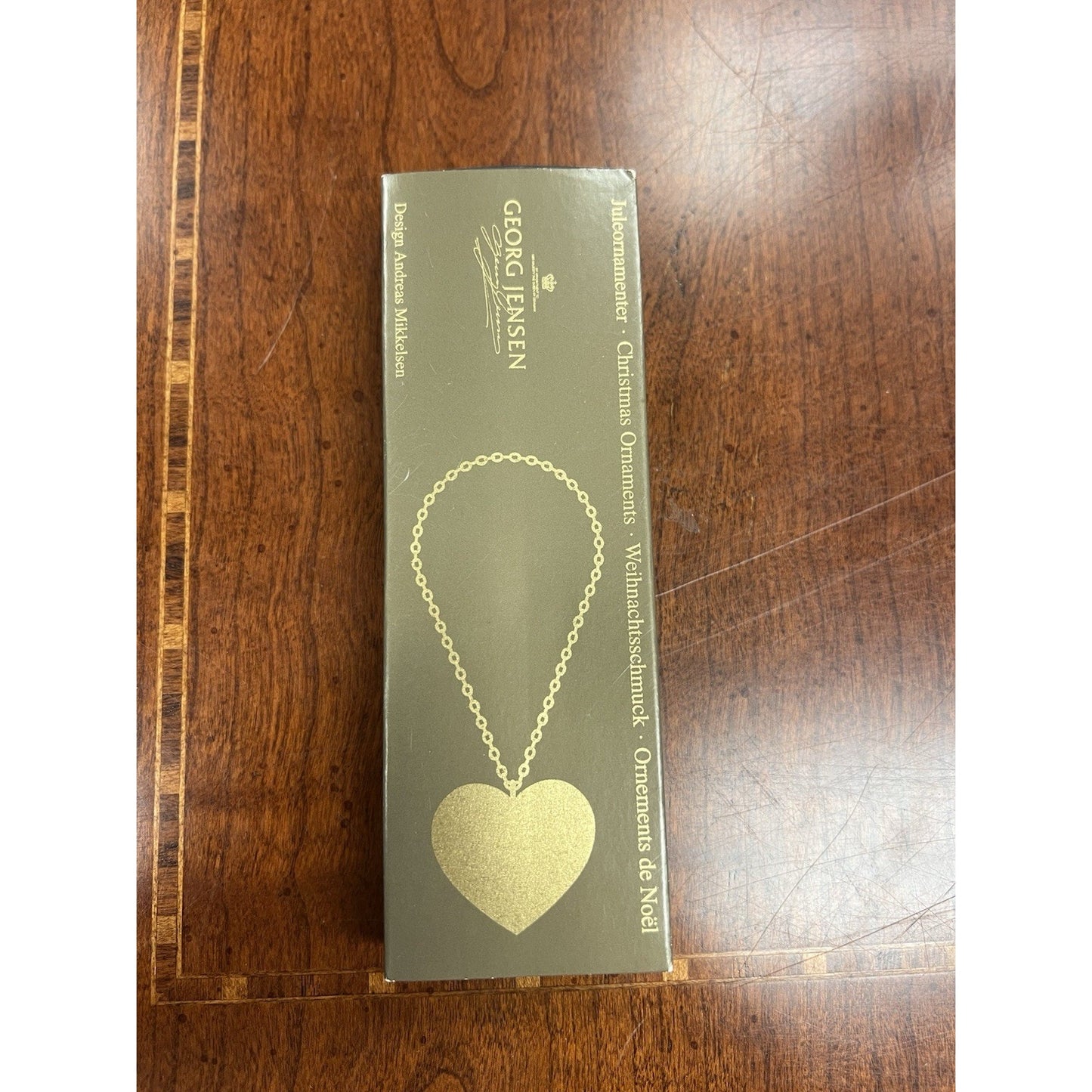 Georg Jensen Christmas Tree Ornament Denmark Gold Plated With Original Box