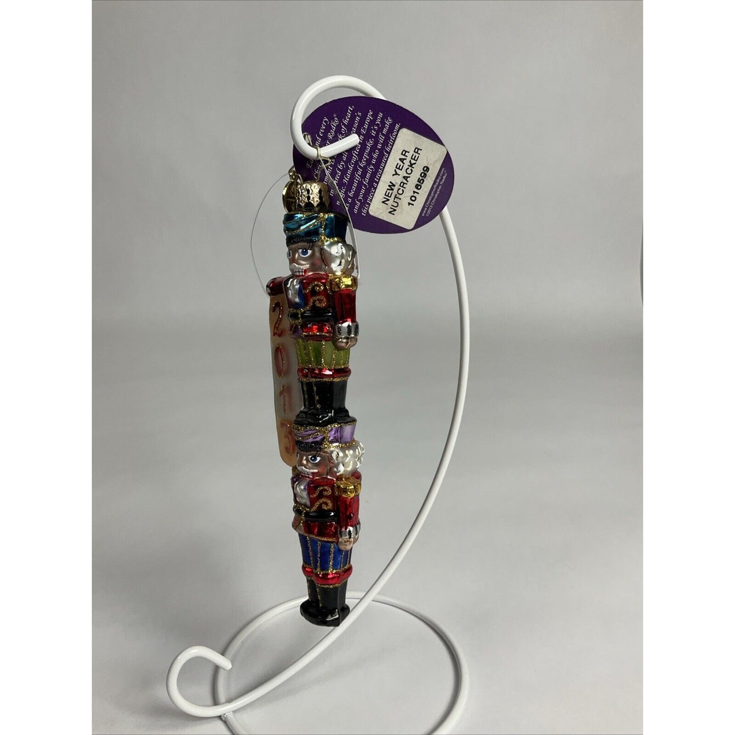Christopher Radko New Year Nutcracker Glass Christmas Ornament 2013