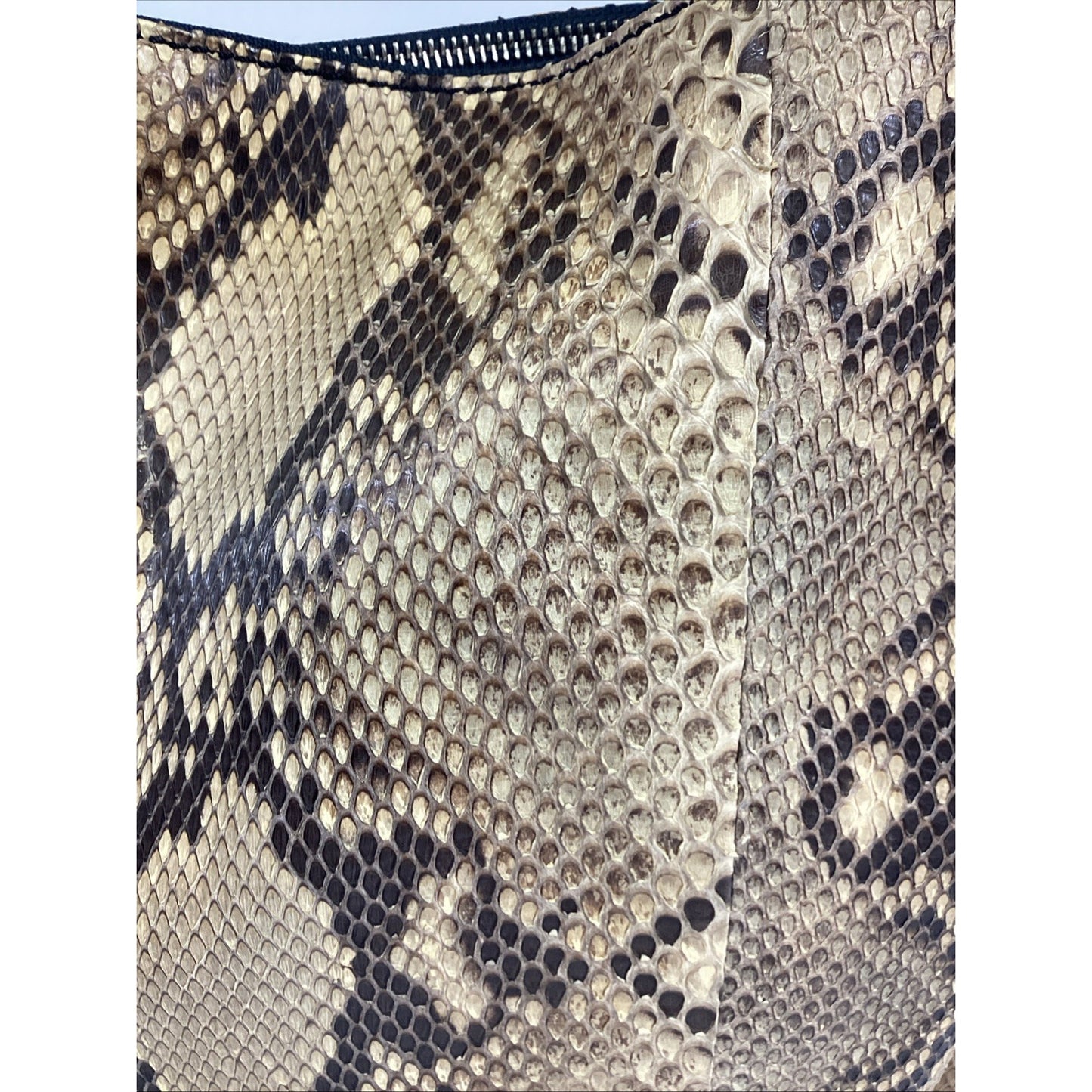 Leonello Borghi Snakeskin Print Purse With Shoulder Strap - 3 Pockets - Korea