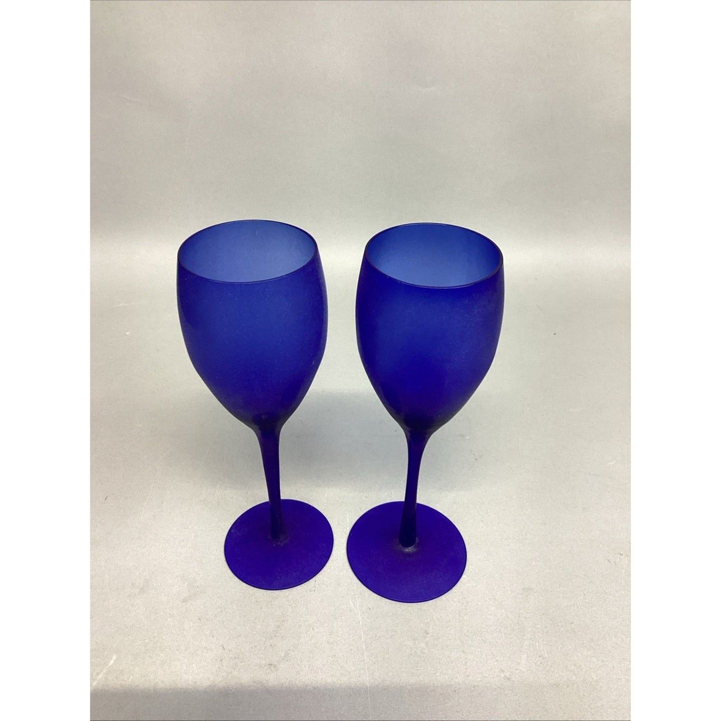 Vintage Set of 2 Cobalt Blue Champagne Glasses