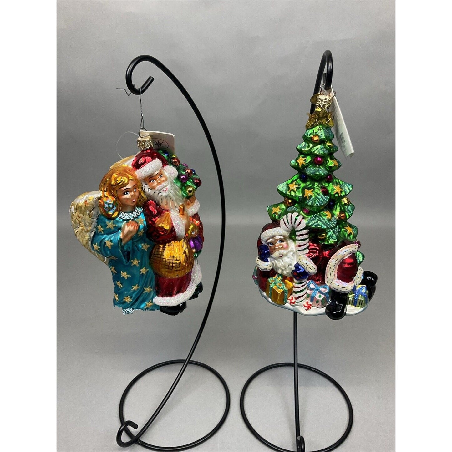 Radko Santa In Tree-Pose + Whispers Of Joy (Santa With Angel) / Damaged