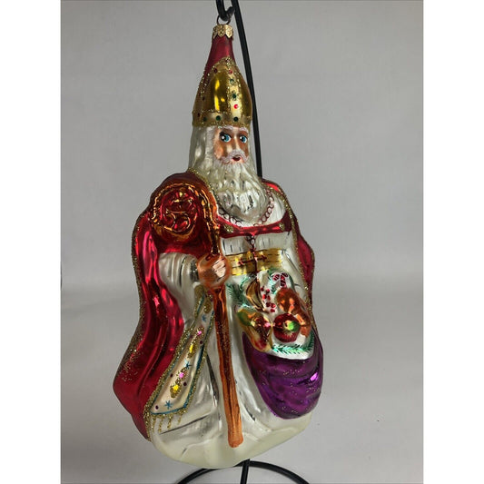 Christopher Radko THE BISHOP St. Nicholas Christmas Ornament Red Robe 1995