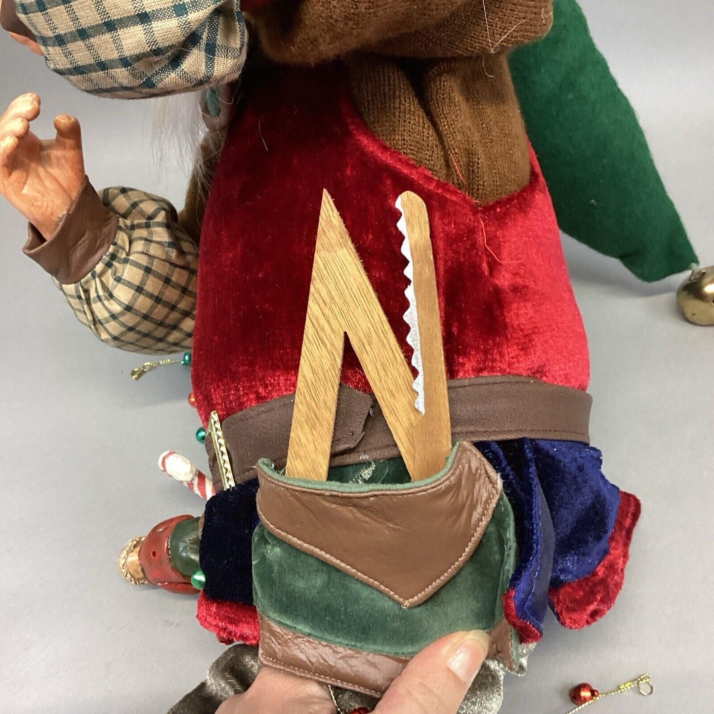 Vintage Large Norwegian Christmas Wood Maker Elf Doll - 30”