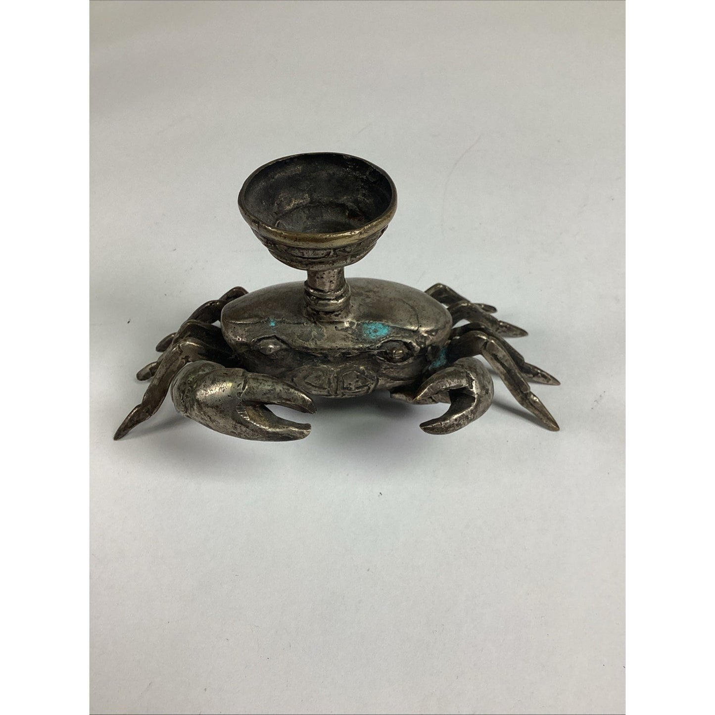 Set Of 3 Arthur Court Crab Aluminum Taper Candle Holders
