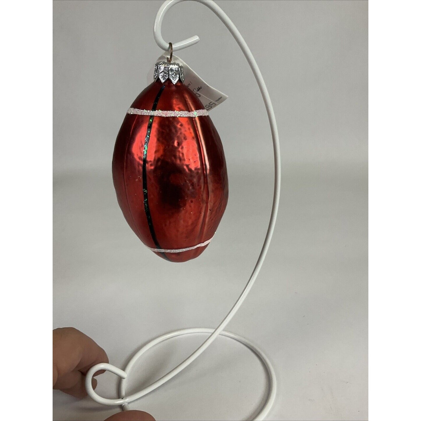 Christopher Radko Handblown Glass Football Christmas Ornament