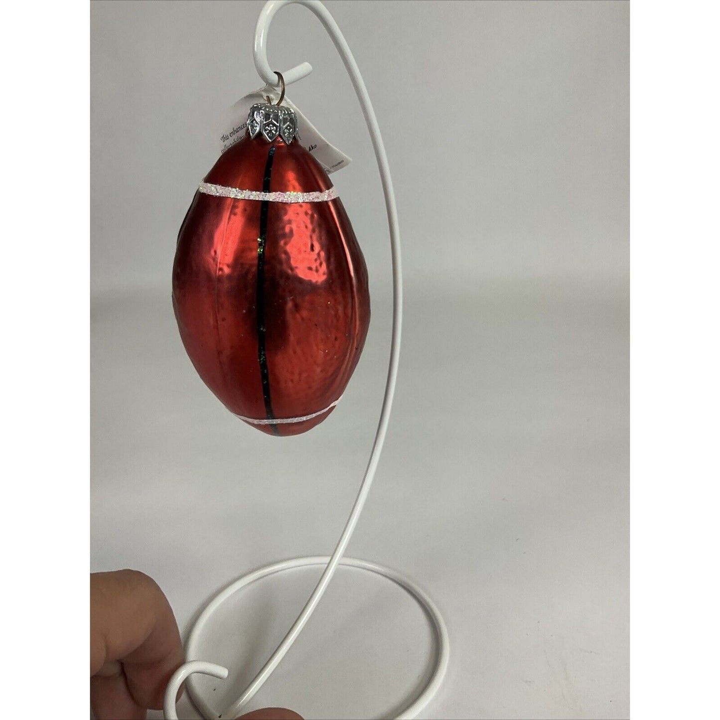 Christopher Radko Handblown Glass Football Christmas Ornament