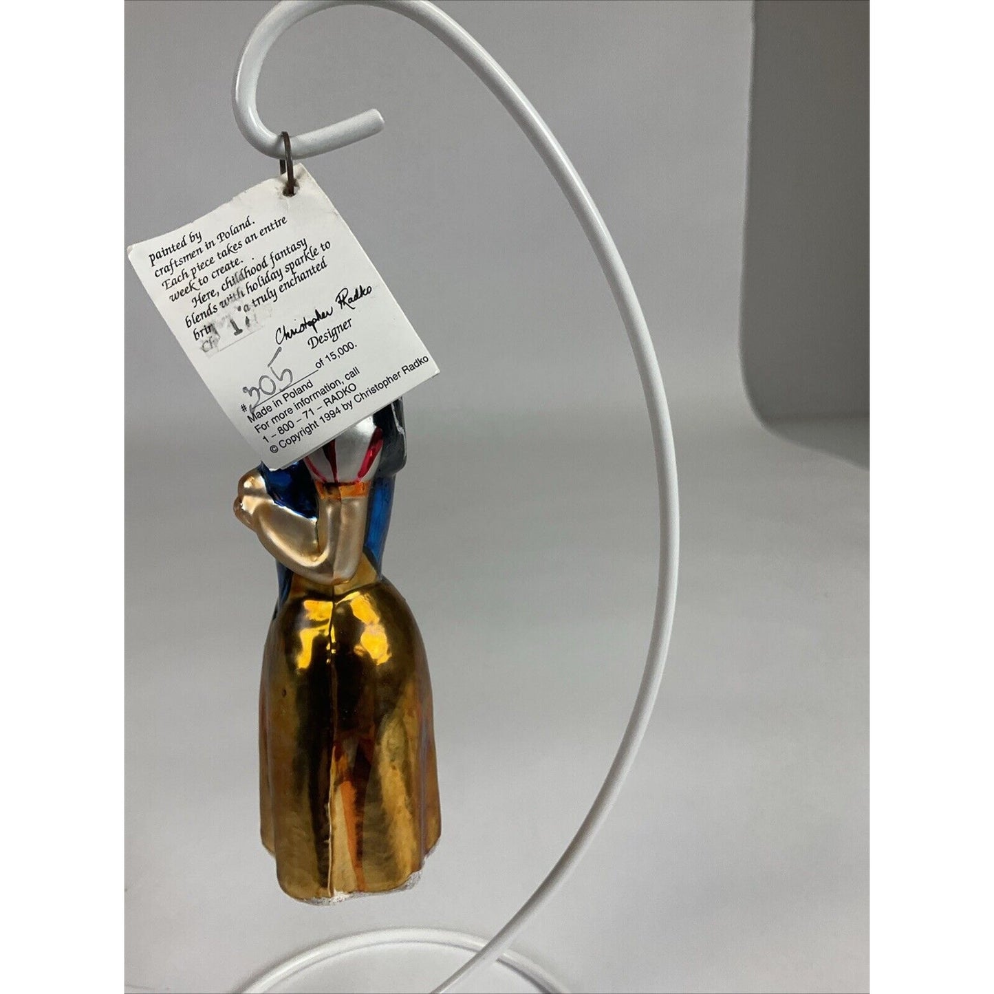 Christopher Radko Snow White Ornament 305 of 15,000