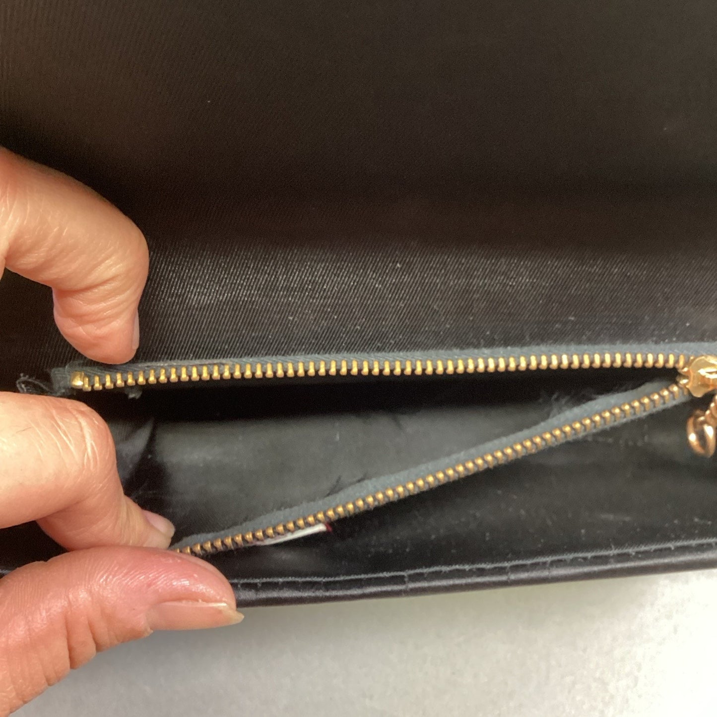 Schildkraut Handmade Black Beaded Floral Clutch Wristlet Wallet