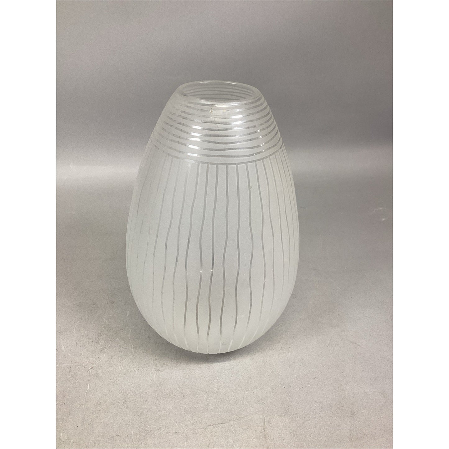 10.25” Striped Glass Vase