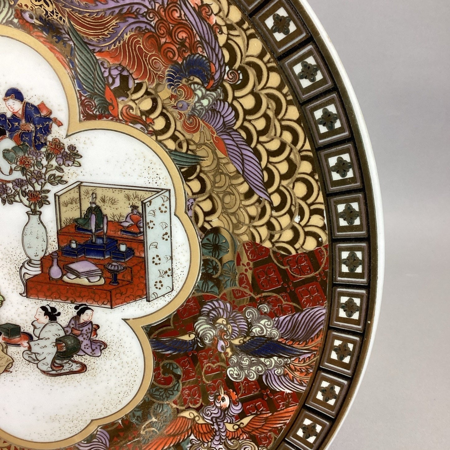 Antique Chinese Hand Painted Famille Plate - 10”