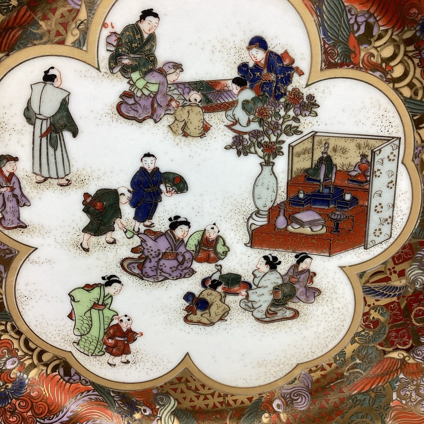 Antique Chinese Hand Painted Famille Plate - 10”