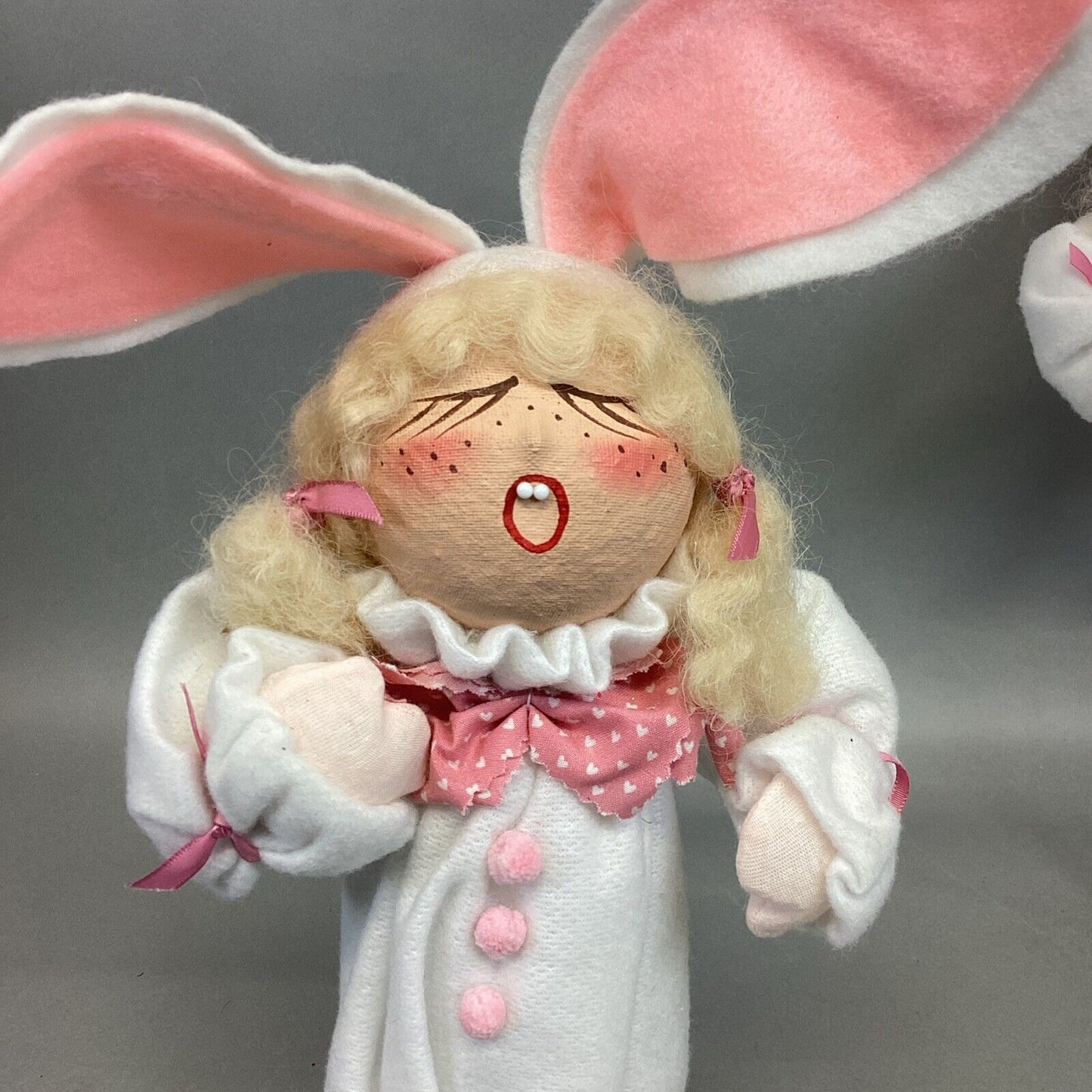 Vintage Easter Bunny Doll And Easter Bunny On Stake