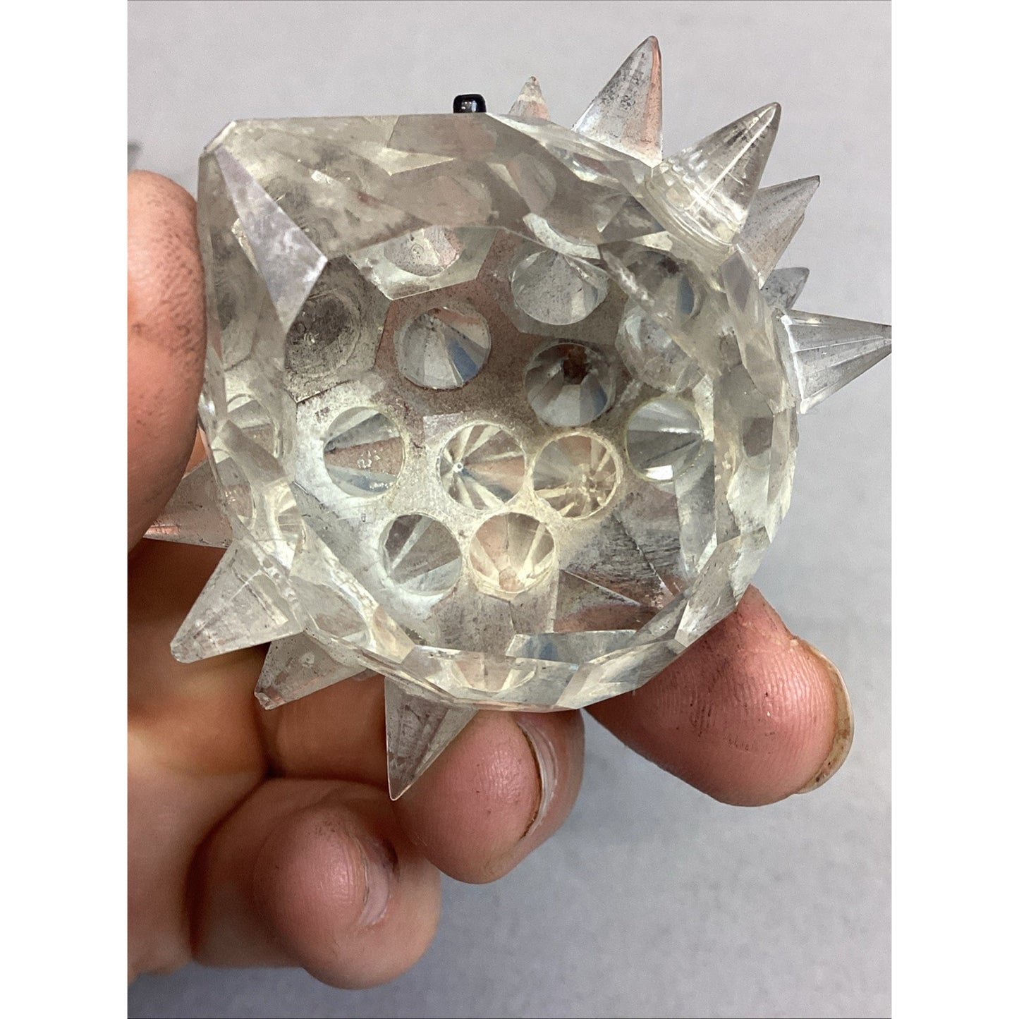 Set Of 4 Glass Porcupine Family Figurines - 2 Are Damaged